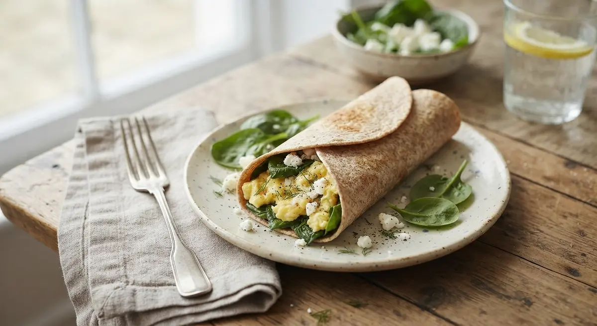 Spinach & Feta Egg Wrap